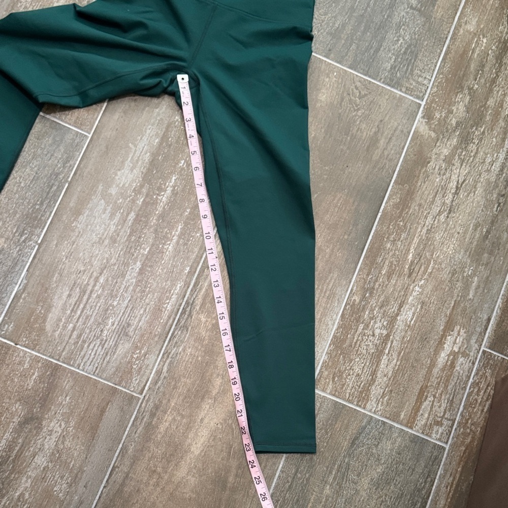 Fabletics Dark Green Leggings with Neon Yellow Accents - Picture 8 of 8